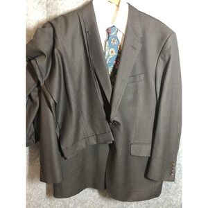 Coppley 1883 Suit Mens 42 Tall Brown Gray 2 Piece Jacket 50W Pants Classic